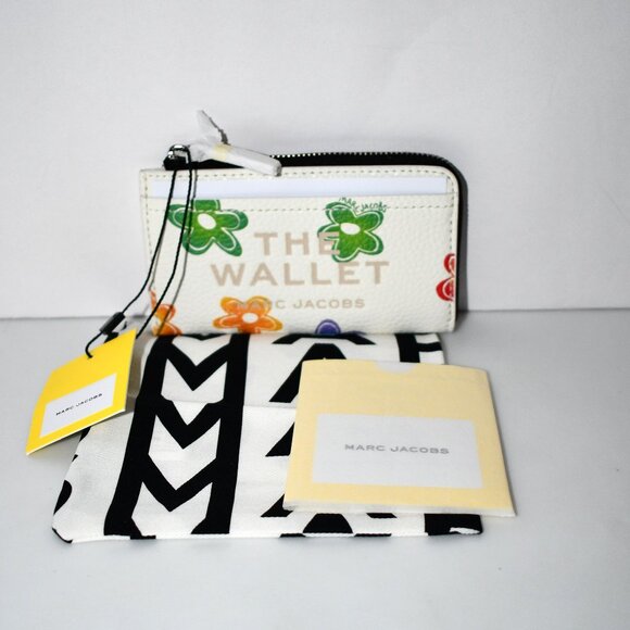 Marc Jacobs The Top Zip Wild Daisy Wallet #2P5SMP012S02-101 NWT - Picture 1 of 4